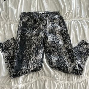Zara snakeprint pants